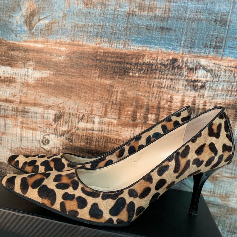 Calvin Klein Leopard Fur Shoes Heels - Picture 6 of 9